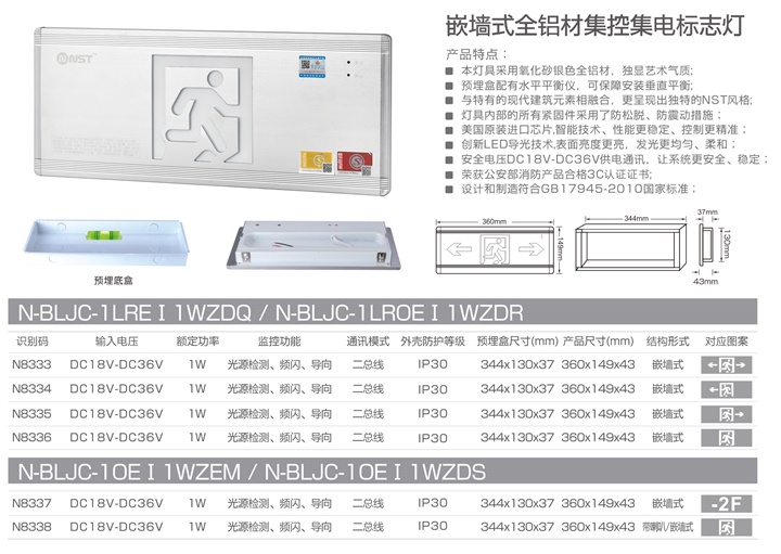 嵌墙式全铝材集控集电标志灯.jpg