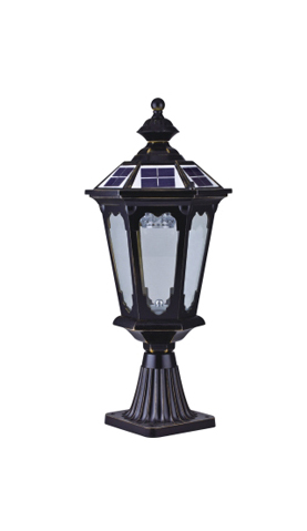 Solar column lamp