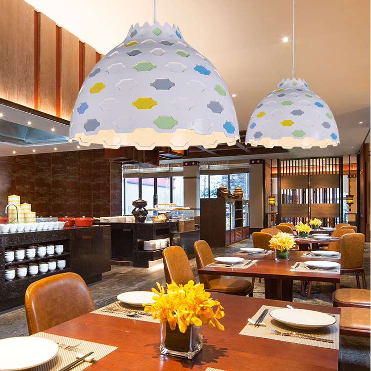 跨境北欧创意马蜂窝吊灯 现代餐厅吊灯吧台咖啡店时尚彩色吊灯